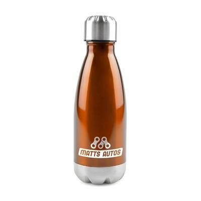 Branded Promotional ASHFORD STAINLESS STEEL METAL DRINK BOTTLE in Amber Sports Drink Bottle From Concept Incentives.