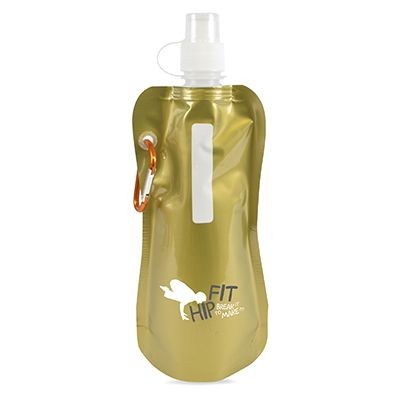 Branded Promotional METALLIC FOLDING UP BOTTLE Sports Drink Bottle From Concept Incentives.