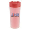 Branded Promotional FROSTY PLASTIC TUMBLER in Red Sports Drink Bottle From Concept Incentives.