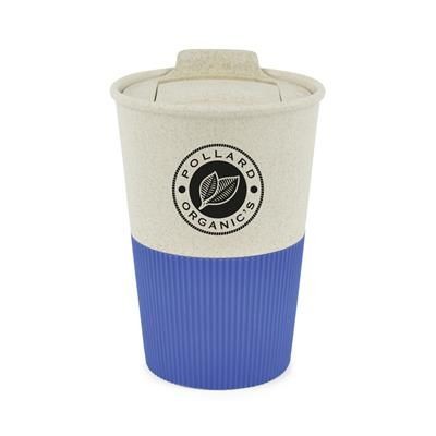 Branded Promotional BAMBOO GRIPPY with Blue Trim Sports Drink Bottle From Concept Incentives.
