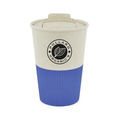 Branded Promotional BAMBOO GRIPPY with Blue Trim Sports Drink Bottle From Concept Incentives.