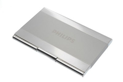 Branded Promotional GARDA BUSINESS CARD POCKET HOLDER in Silver Business Card Holder From Concept Incentives.