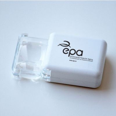 Branded Promotional TWO LAYER POCKET MAGNFIER in White Magnifier From Concept Incentives.