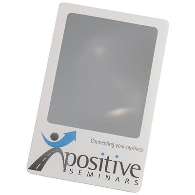 Branded Promotional MAGNIFIER CARD in White Magnifier From Concept Incentives.