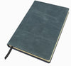 Branded Promotional POCKET CASEBOUND NOTE BOOK in Kensington Nappa Leather in Mid Blue Notebook from Concept Incentives