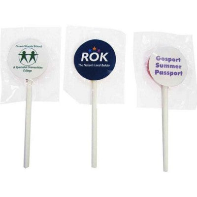 Branded Promotional MINI LOLLY in Clear Transparent Wrapper Lollipop From Concept Incentives.