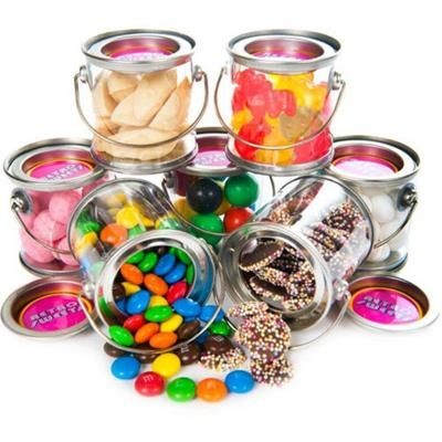 Branded Promotional MINI PAINT RETRO SWEETS BUCKET Sweets From Concept Incentives.