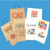 Branded Promotional SMALL TWIST HANDLE KRAFT PAPER BAG Carrier Bag From Concept Incentives.