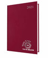 Branded Promotional FINEGRAIN QUARTO DESK DIARY in Red from Concept Incentives