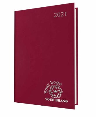 Branded Promotional FINEGRAIN QUARTO DESK DIARY in Blue from Concept Incentives