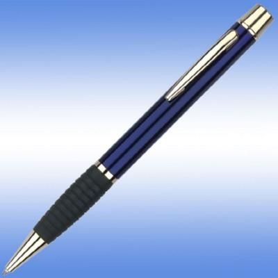 Branded Promotional MELODY BALL PEN in Blue with Black Grip & Gold Gilt Trim Pen From Concept Incentives.