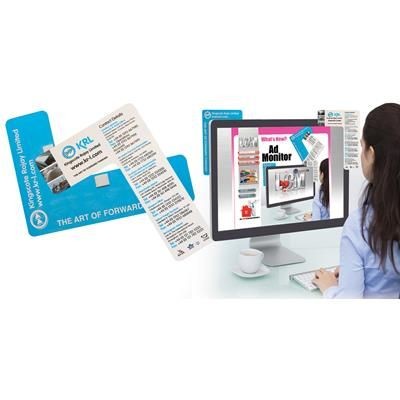 Branded Promotional AD MONITOR CARD CORNER DISPLAY Advertising Strip From Concept Incentives.