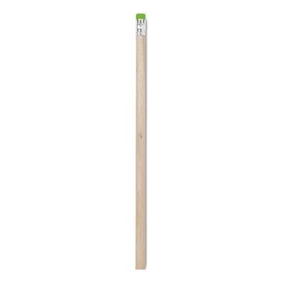 Branded Promotional PENCIL with Eraser in Lime Pencil From Concept Incentives.