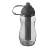 Branded Promotional DRINK BOTTLE 400ML with Freezing Tube in Clear Transparent Grey Sports Drink Bottle From Concept Incentives.