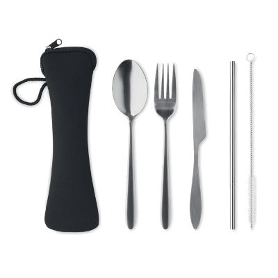 Branded Promotional STAINLESS STEEL CUTLERY SET in Silver Cutlery Set from Concept Incentives