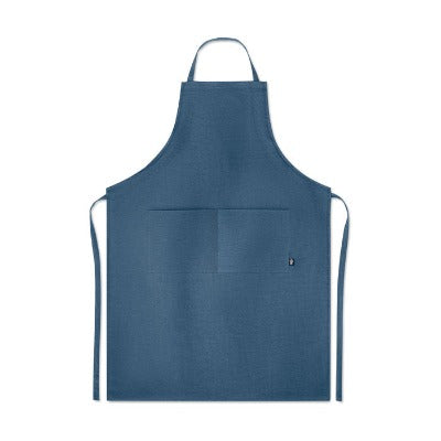 Branded Promotional HEMP ADJUSTABLE APRON in Blue Apron from Concept Incentives