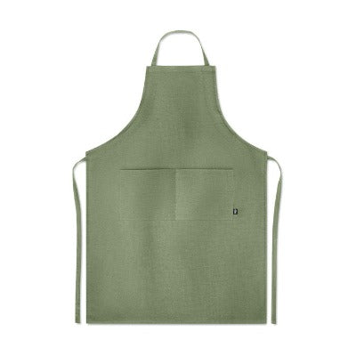 Branded Promotional HEMP ADJUSTABLE APRON in Green Apron from Concept Incentives