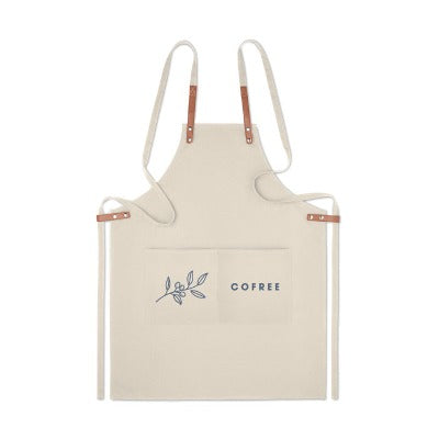 Branded Promotional ORGANIC COTTON APRON 340gsm in Natural Apron from Concept Incentives