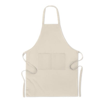 Branded Promotional ORGANIC COTTON APRON 200gsm in Natural Apron from Concept Incentives