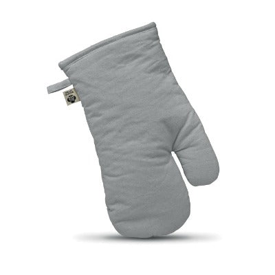 Branded Promotional ORGANIC COTTON OVEN GLOVES in Grey Oven Mitts from Concept Incentives