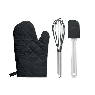 Branded Promotional BAKING UTENSILS SET in Black Utensils from Concept Incentives