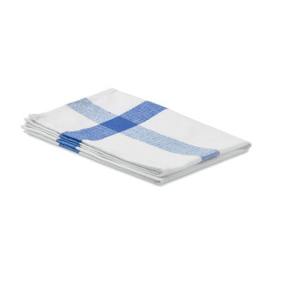 Branded Promotional RECYCLED FABRIC KITCHEN TOWEL in Blue Tea Towel from Concept Incentives