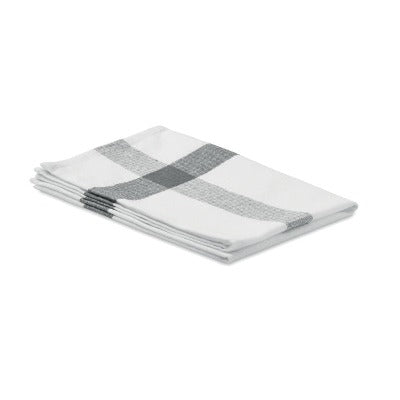 Branded Promotional RECYCLED FABRIC KITCHEN TOWEL in Grey Tea Towel from Concept Incentives