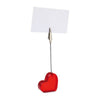 Branded Promotional HEART SHAPE DESK MEMO HOLDER CLIP in Translucent Red Memo Holder From Concept Incentives.