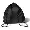 Branded Promotional DRAWSTRING BACKPACK RUCKSACK with Cord in Black Bag From Concept Incentives.