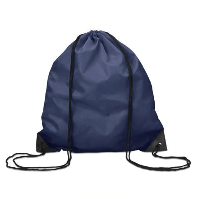Branded Promotional DRAWSTRING BACKPACK RUCKSACK with Cord in Black Bag From Concept Incentives.