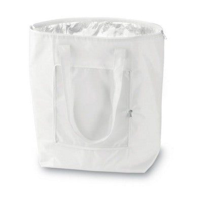 Branded Promotional CONVENIENT FOLDING COOL BAG in White Cool Bag From Concept Incentives.