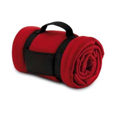 Branded Promotional FLEECE PICNIC BLANKET in Red Blanket From Concept Incentives.