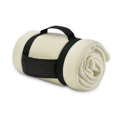 Branded Promotional FLEECE PICNIC BLANKET in Beige Blanket From Concept Incentives.