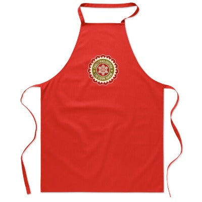 Branded Promotional KITCHEN APRON in Red Apron From Concept Incentives.