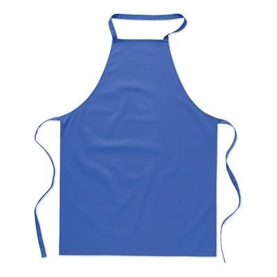 Branded Promotional COTTON KITCHEN APRON in Royal Blue Apron From Concept Incentives.