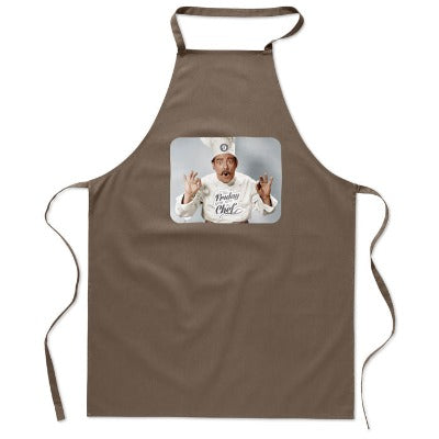Branded Promotional KITCHEN APRON in Brown Apron From Concept Incentives.