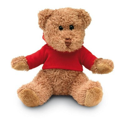 Branded Promotional TEDDY BEAR PLUSH SOFT TOY with Hooded Hoody Sweater in Red Soft Toy From Concept Incentives.