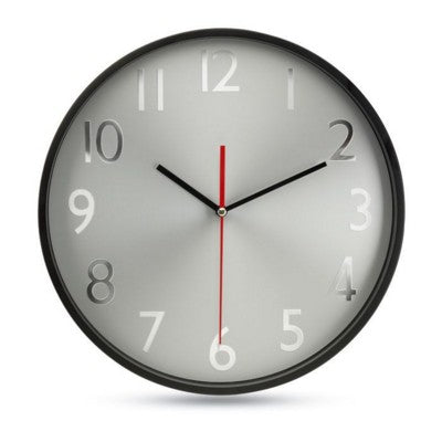 Branded Promotional LARGE WALL CLOCK in Black Clock From Concept Incentives.