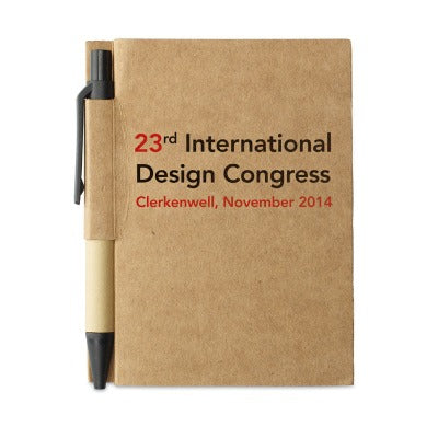 Branded Promotional RECYCLED NOTE BOOK with Pen Notebook from Concept Incentives.