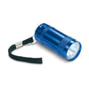 Branded Promotional 6 LED ALUMINIUM METAL MINI TORCH in Blue with Wrist Strap Torch From Concept Incentives.