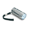 Branded Promotional 6 LED ALUMINIUM METAL MINI TORCH in Matt Silver with Wrist Strap Torch From Concept Incentives.