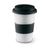 Branded Promotional CERAMIC POTTERY MUG with Silicon Lid & Wrap Band in Black Travel Mug From Concept Incentives.
