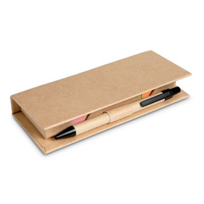 Branded Promotional CARDBOARD CARD BOX DISPENSER in Natural Note Pad From Concept Incentives.