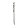 Branded Promotional METAL BALL PEN in Silver with Silicon PDA Stylus Tip Pen From Concept Incentives.