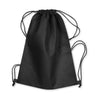 Branded Promotional NON WOVEN DRAWSTRING DUFFLE BAG in Black Bag From Concept Incentives.