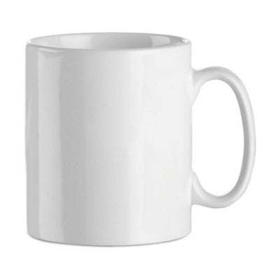 Branded Promotional SUBLIMATION CERAMIC POTTERY MUG in White Mug From Concept Incentives.