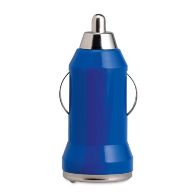 Branded Promotional USB CAR CHARGER in Blue Charger From Concept Incentives.
