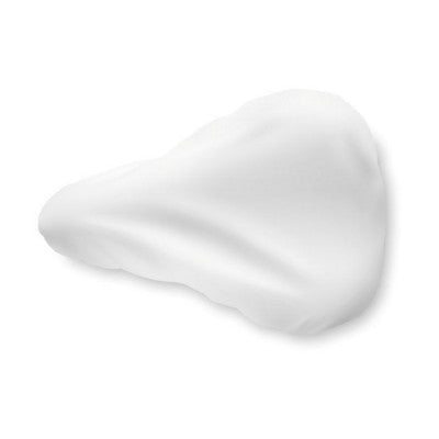 Branded Promotional PVC BICYCLE SADDLE COVER in White Bicycle Seat Cover From Concept Incentives.