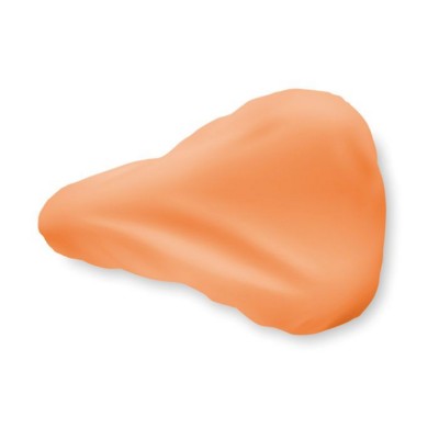 Branded Promotional PVC BICYCLE SADDLE COVER in Orange Bicycle Seat Cover From Concept Incentives.