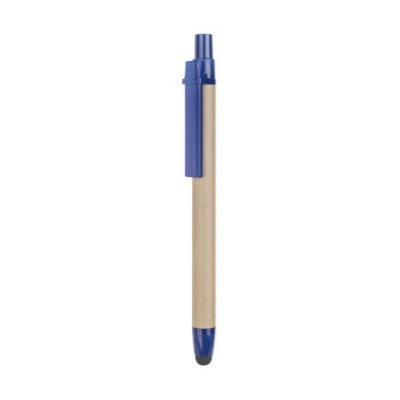 Branded Promotional RECYCLED CARTON TOUCH BALL in Blue Touch Screen Stylus From Concept Incentives.